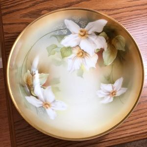 Beautiful RS Germany yellow green gold rimmed bowl